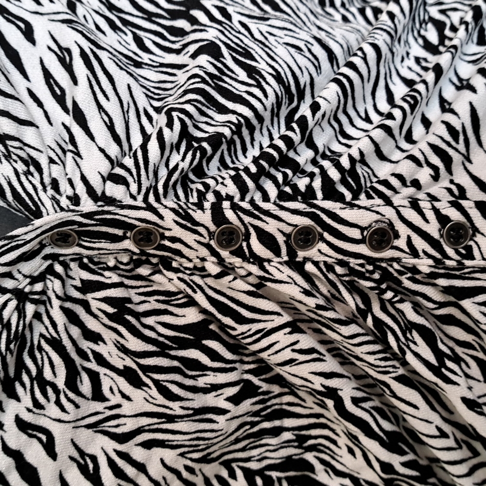 Free People Coco Animal Print Tank Top in Black/White - Picture 5 of 11